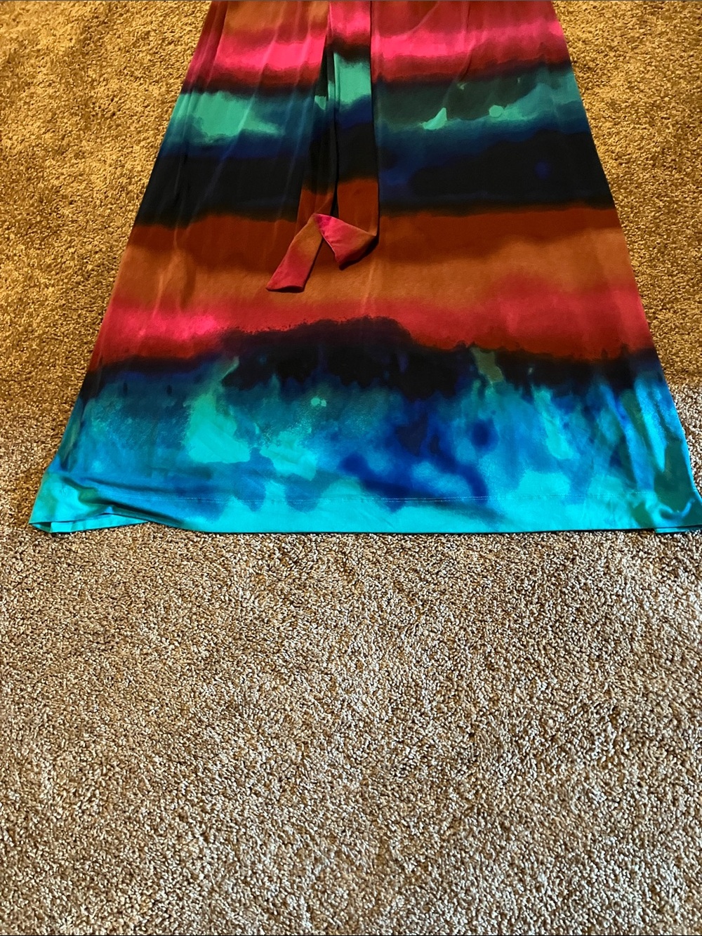 SOMA. Multicolor Strapless Dress in Teal, Rust, Pink & Navy. Size S. Sexy. NWT - Picture 6 of 8